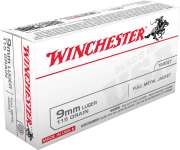 Winchester USA 9mm Luger 115 Grain FMJ 500 Round Case – $139.99 + S/H