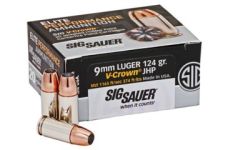 SIG ELITE V-CROWN 9MM 124 GR JHP AMMUNITION – $0.80/rd