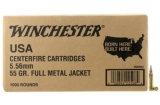 Winchester USA 5.56x45mm NATO 55 grain Ball (M193) Full Metal Jacket (FMJ) Brass Centerfire Rifle Ammunition – $0.59 CPR